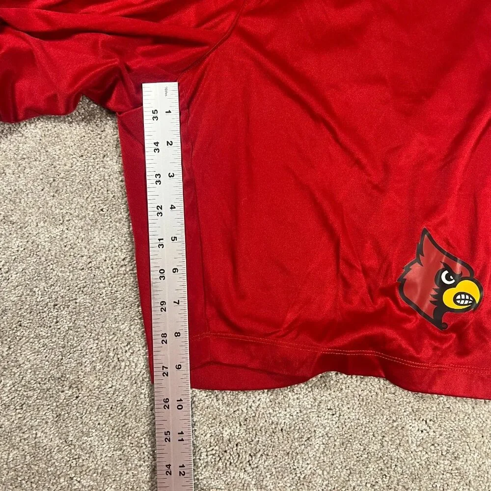 Adidas Mens Large Red University‎ Of Louisville Cardinals Basketball Shorts NWT